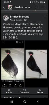 Mega Hair Humano 100% - Pronta para ser colocada