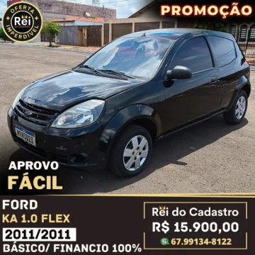 Ka 1.0 2010/2011 - básico - R$ 15.900,00 - Financio 100% - Aprovo Fácil - Rei do Cadastro