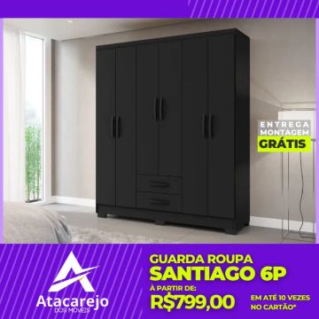 Guarda Roupa Casal Entrega e Montagem Gratis 