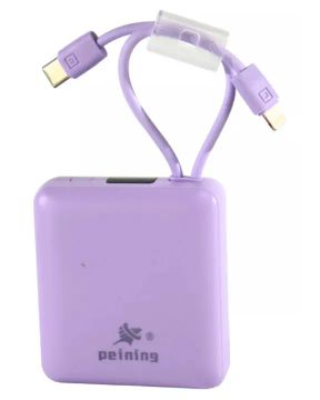 Carregador Portátil 10000mah Cor Roxa Wup-932 Peining