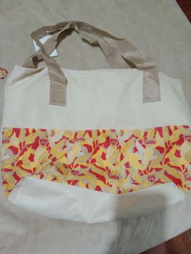 Bolsa Sadia -  Branca com Estampa Floral