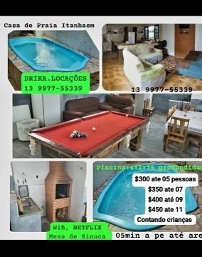 Casa de Praia em Itanhaém - Temporada