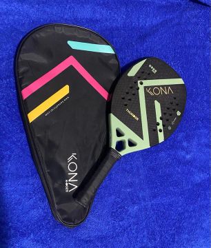 Raquete de Beach Tennis Kona Thunder Green - com tratamento 