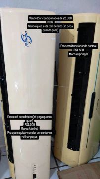 2 Ar Condicionados 22000 BTUs - Springer e Admiral
