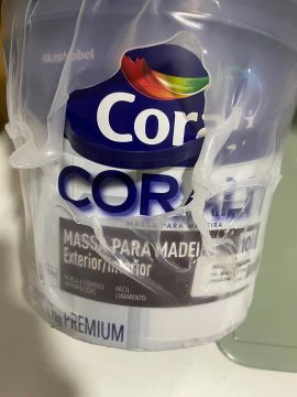 Pré pintura Coralit Massa Para Madeira Branco 5,7kg Coral