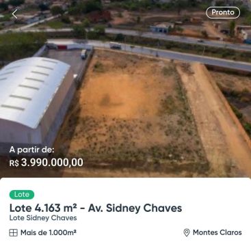 Lote 4.163 m² - Av. Sidney Chaves