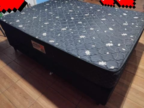 Cama Box Queen com Colchão de espuma gazim 