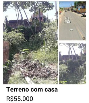 Terreno com casa Já com Lage 
