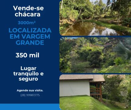 Vende-se Chácara em Vargem Grande, Venda Nova do Imigrante 