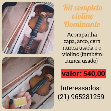 Kit Violino Dominante Completo - Novo