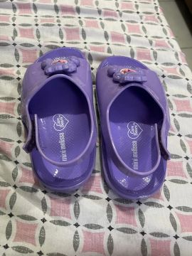 Sandálias Mini Melissa Care Bears Lilás