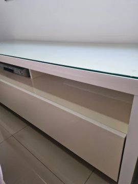 Rack Sala Tok Stok Branco com Gaveta 1,50 m