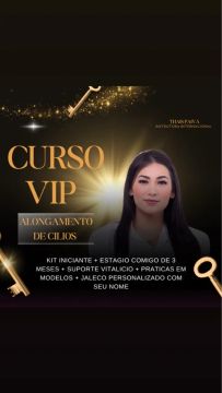 Curso VIP Alongamento de Cílios - Aprenda com a Thais Paiva!