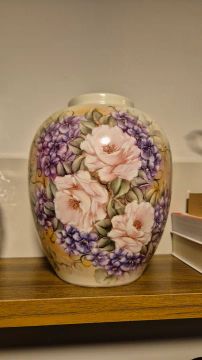 Vaso Pintado à Mão Porcelana Schmidt