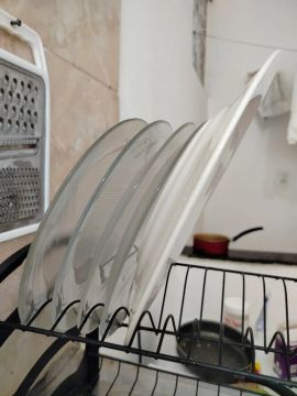 Jogo de pratos em vidro