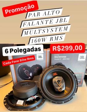 Alto Falante Jbl Multisystem 6 Polegadas 160w Rms Fone Porta Carro Triaxial Tweeter