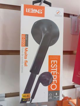 Fone de Ouvido Estéreo LE-0205 - Muito Fiel - Lelong