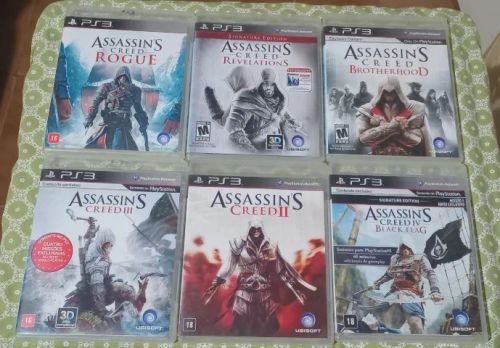 Coelção Asssassins Creed  para PS3 Mídias Físicas Edições Nacionais  (Preço do lote)