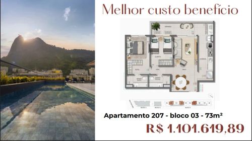 Maravilhoso apartamento de 3 quartos no Humaitá - Rio de Janeiro - RJ