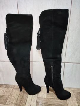 Bota salto over the knee Schutz 35 couro 