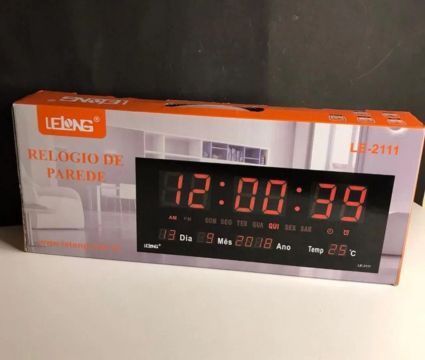 Relógio de Parede Digital LED LE-2111