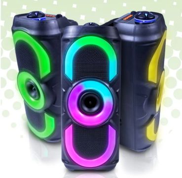 Caixa de Som Bluetooth com Luzes LED