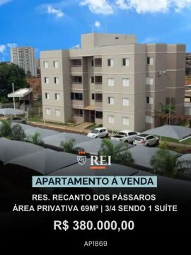 Apartamento com 3 dormitórios à venda, 69 m² por R$ 380.000,00 - Vila Dona Auta - Rio Verd
