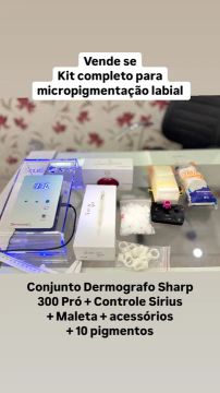 Kit micropigmentação máquina + 10 pigmentos Karine Garonce
