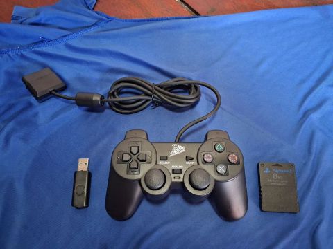 PS2 e controle usado