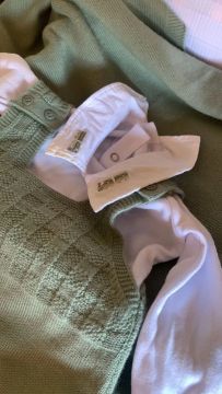 Conjunto de bebê - Verde e Branco