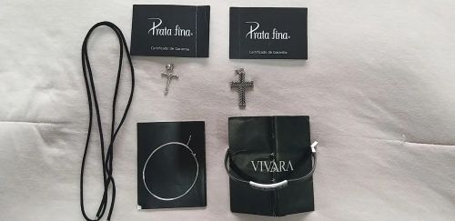 2x Pingente, cordão, 2x pulseira