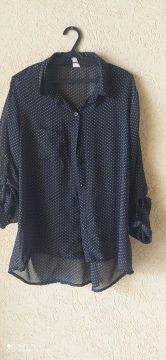 Camisa feminina preta transparente linda 