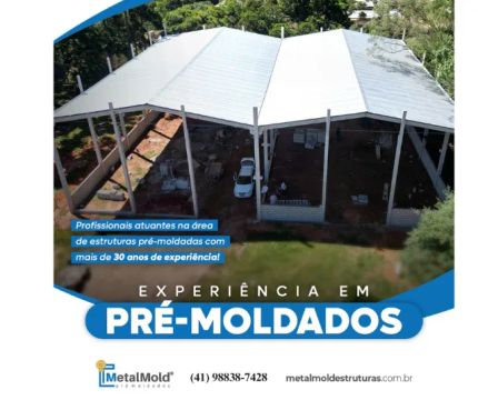Barracão, Estruturas Metálicas, Pré-Moldados, Galpões indústriais 