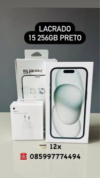 iPhone 15 256GB Preto (Lacrado)