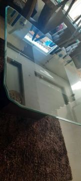 MESA DE VIDRO QUADRADA