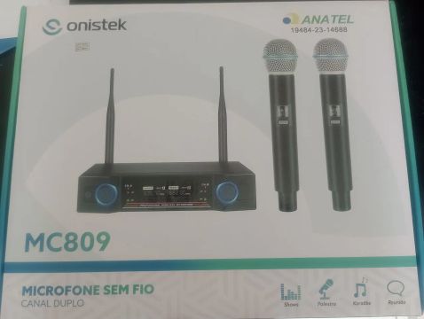 Microfone Sem Fio Duplo Profissional MC809