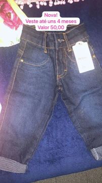 Calça Jeans Bebê - Tamanho P
