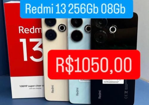 ***Redmi 13 256GB 08GB - Novo Garantia Entregamos ***