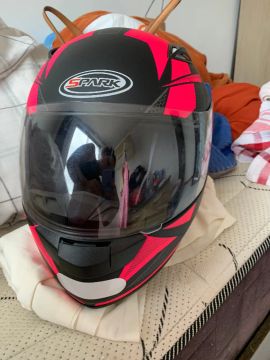 Capacete Ebf De Moto New Spark Flash Fosco Cor Rosa Tamanho do capacete 56