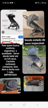 Carrinho de Bebê Baby Jogger City Tour Impecável!