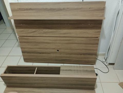 Painel de madeira para TV