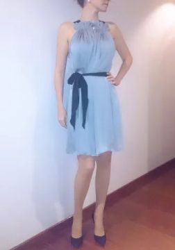 Vestido cinza azulado da Iodice
