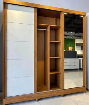 Guarda-roupa casal MDF com espelho 