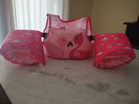 Boia de braço infantil flamingo