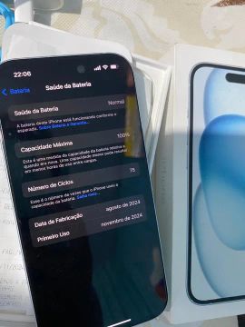iPhone 15 novo 128 