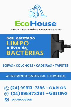Limpeza de estofados a seco - Eco House