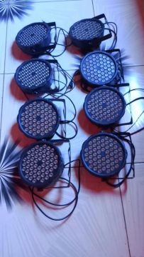 Kit de 8 Par Led RGB 36 Leds 10W Iluminação