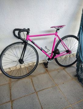Bicicleta Fixie Rosa