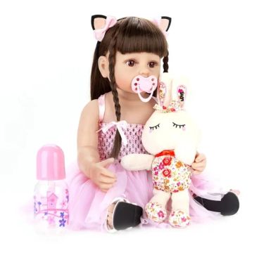 Bebê reborn Nicole 100% Silicone Boneca realista 