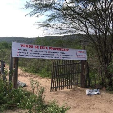 Propriedade com 56,7 Hectares em Inajá-PE